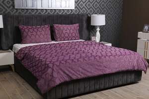 Pan Home Queen 3pcs Velvet Quilt Set Purple 220x240cm