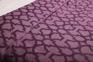 Pan Home Queen 3pcs Velvet Quilt Set Purple 220x240cm