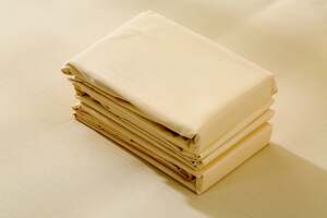 Pan Home Classic Fitted Sheet 200tc Ivory 200x210+30cm