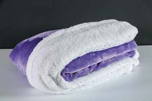 Pan Home Cuddle Sherpa Blanket Purple 150x200cm