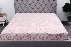 Pan Home Leopard Fitted Sheet Multi/pink 160x205cm