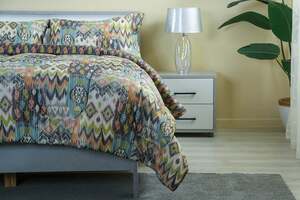 Pan Home Ikat 3pcs Comforter Set Multi 260x260cm