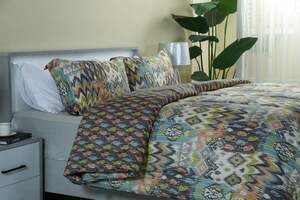 Pan Home Ikat 3pcs Comforter Set Multi 260x260cm