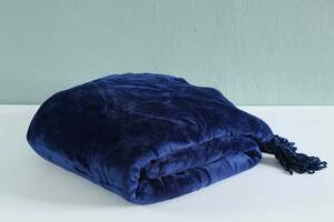 Pan Home Nancy Flannel Blanket Blue 220x240cm