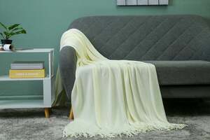 Pan Home Ivette Throw White 125x220cm