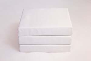 Pan Home Ritzy Organic Cotton Sateen Fitted Sheet White 160x205+30cm