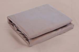 Pan Home Ritzy Organic Cotton Sateen Fitted Sheet Linen 160x205+30cm