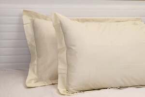 Pan Home Ecotrend S/2 Twill Pillow Case Ivory 50x75cm