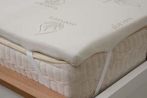 Pan Home Aloe Vera Memory-foam Mattress Topper White 200x200x5cm