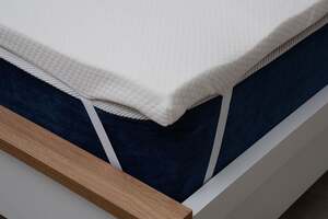 Pan Home Latex Polyester Mattress Topper White 200x200x5cm