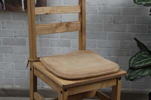 Pan Home Small Cheek Bean S/2 Chair Pad Beige 40x40cm