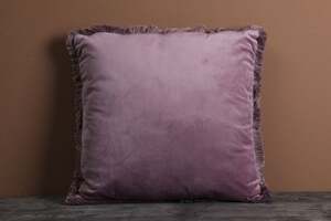Pan Home Eminence Filled Cushion W/fringes Lilac 45x45cm