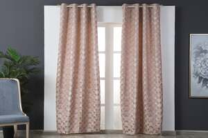 Pan Home Oyester Curtain Pair Light Gold 135x240cm