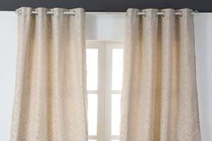 Pan Home Salma Dimout Curtain Pair Cream 135x240cm