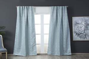 Pan Home Salma Dimout Curtain Pair Blue 135x240cm