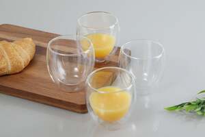 Pan Home Neoflam S/4 Double-wall Juice Glass Clear 250ml