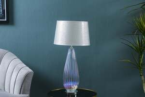 Pan Home Deylan Table Lamp Iridescent/silver H66cm