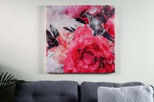 Pan Home Luna Printed Canvas Pink 60x60cm