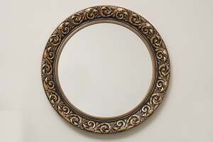 Pan Home Alex Wall Decor Mirror D66cm- Black and Gold