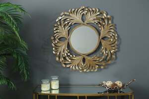 Pan Home Keraz Mirror Wall Decor Gold 79x79cm