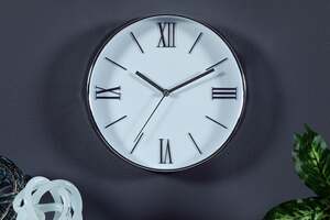 Pan Home Aiden Wall Clock Silver D30x4cm