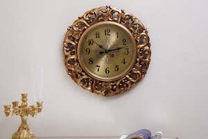Pan Home Amar Wall Clock Gold 62x62cm