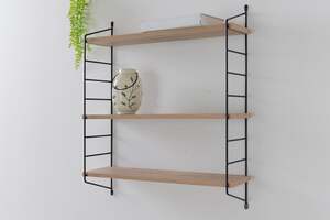 Pan Home Sendar 3-tier Metal Shelf Natural 60x17x70cm