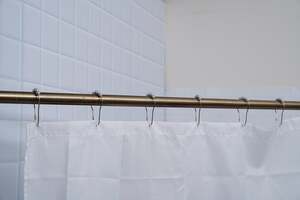 Pan Home Fitz 12pcs Metal Shower Curtain Rings Grey