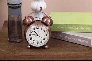 Pan Home Twin Bell Alarm Clock Copper D14cm