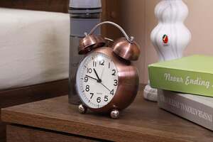 Pan Home Twin Bell Alarm Clock Copper D14cm