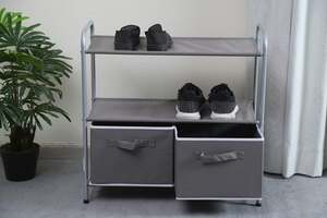 Pan Home Heavin 2-tier Shoe Rack With Drawer 67x31x66cm