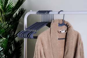 Pan Home Jeo 10 Pieces Cloth Hanger Set 41x23cm - Grey