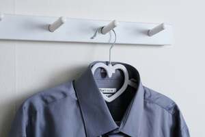 Pan Home Heart S/10 Cloth Hanger White 42x23cm