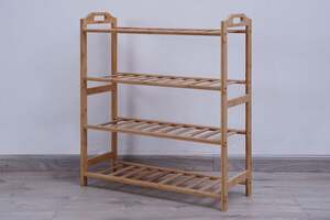 Pan Home Nitara 4-tier Bamboo Shoe Rack Natural 69x26x76cm