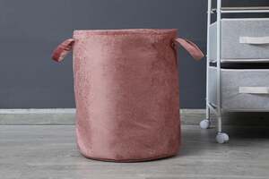 Pan Home Starry Laundry Basket Dark Pink D42x50cm