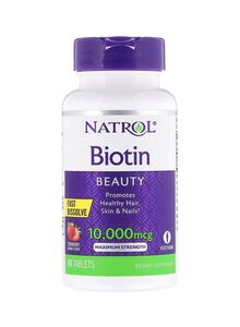 NATROL Biotin Maximum Strength Dietary Supplement - 60 Tablets