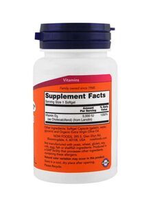 Now Foods High Potency Vitamin D-3 5000 IU Dietary Supplement -120 Softgels