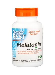 Doctor's BEST Melatonin 5mg Dietary Supplement - 120 Chewable Tablets