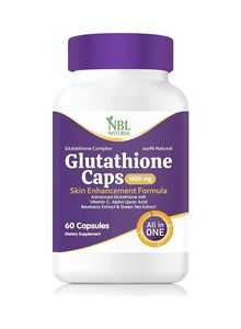 NBL Natural Advanced Glutathione Complex With Vitamin C, Skin Whitening 60 Capsules