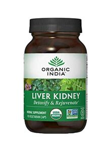 Organic India Liver Kidney Herbal Supplement - 90 Vegetarian Capsules