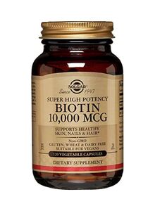 Solgar Biotin Dietary Supplement 10000mcg - 120 Vegetable Capsules