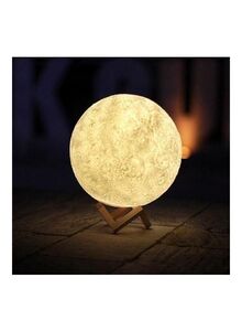 Generic 3D LED Moon Night Table Lamp White