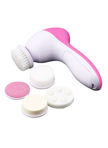 Generic 5-In-1 Electric Facial Cleansing Device Pink/White