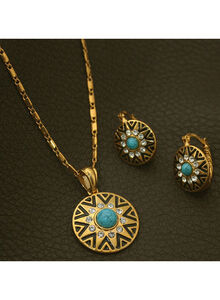 Generic Austrian Blue Turquoise Jewelry Set