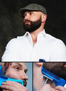 The Beard Bro Facial Hair Shaping Tool Blue