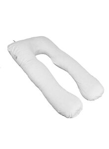 Generic Belly Contoured Body U-Shaped Extra Comfort Cuddler Pregnancy Pillow White