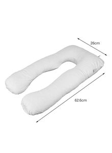 Generic Belly Contoured Body U-Shaped Extra Comfort Cuddler Pregnancy Pillow White