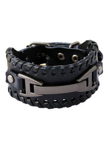 Generic Leather Knitted Bracelet