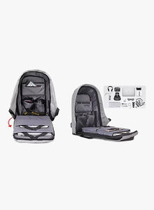 V-LINE TOURIST Anti Theft Laptop Backpack Black/Grey