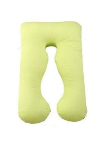 Generic U Shaped Full Body Pillow Cotton Green 120x80centimeter